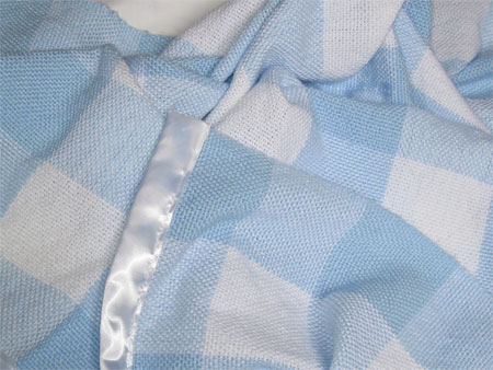 checked baby blanket