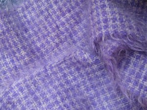 purple & silver handwoven mohair scarf