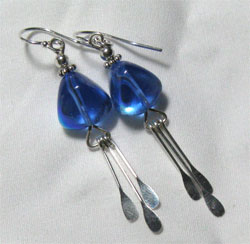 blue dangle earrings