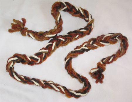 snow in autumn braided scarf
