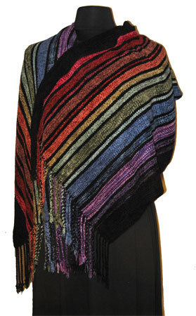 rainbow shawl on Dolly