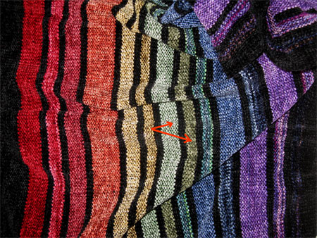 July handwoven rainbow shawl