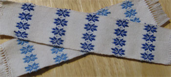 handwoven snowflake bookmarks