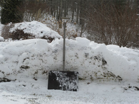 shovel & snow pile