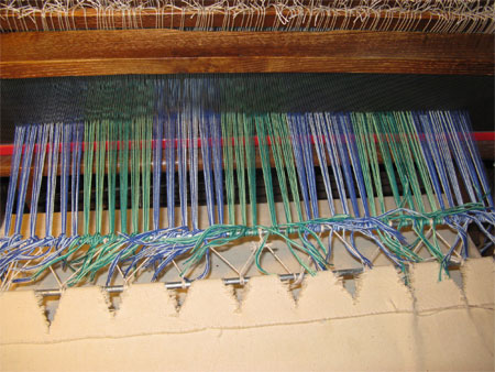taquete towels on loom