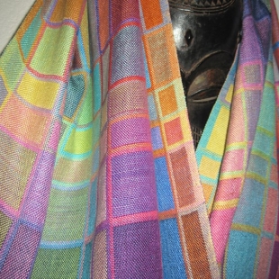 doubleweave silk shawl