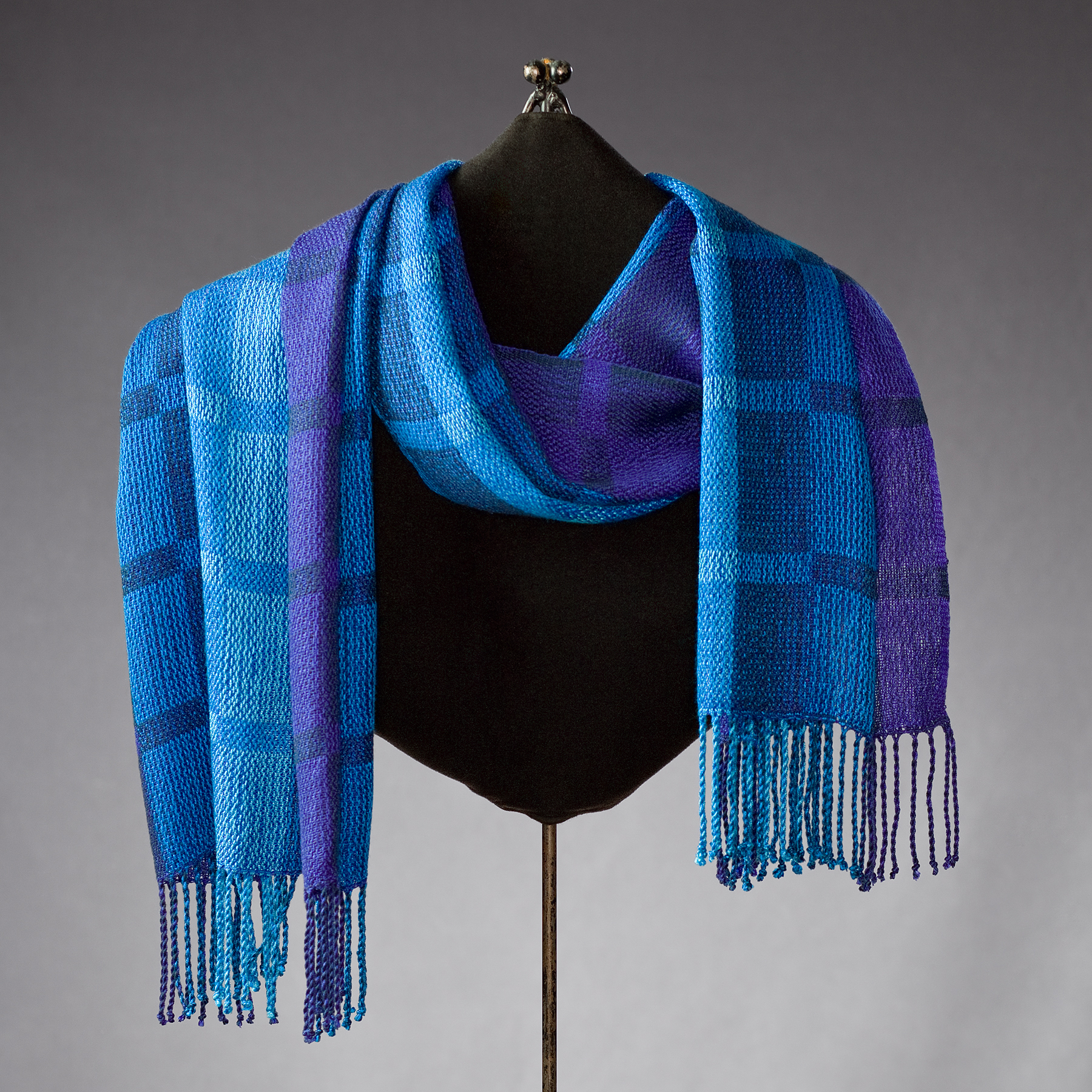 handwoven Gemtones shawl