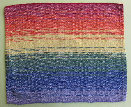 rainbow placemat, light
