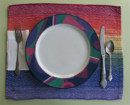 rainbow yellow placemat