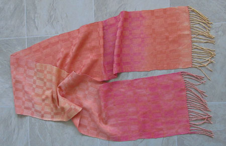hand painted silk scarf-summer sorbet