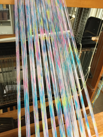 beaming speckle dyed warp