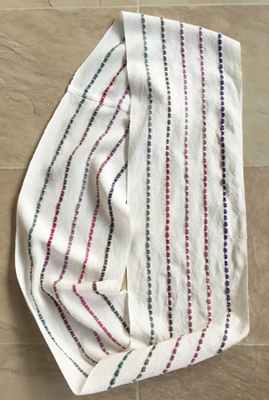 striped scarf, flat