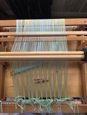 transferring warp from rigid heddle loom