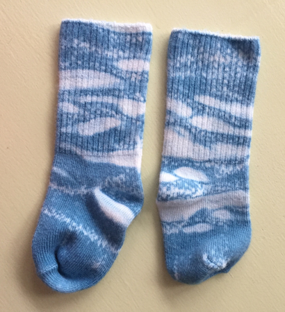 socks after PVC and rubber wrap