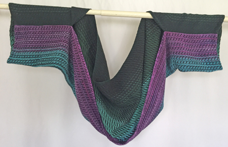 handwoven shrug with black