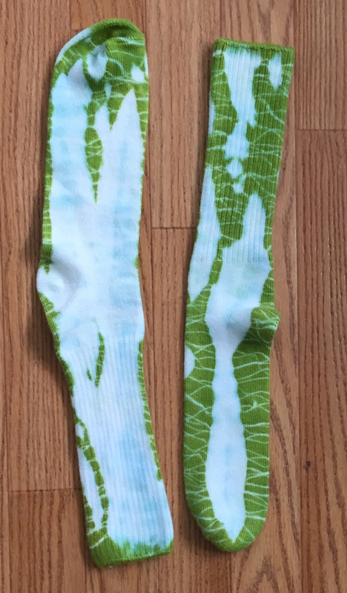 snake-wrapped socks, top and bottom