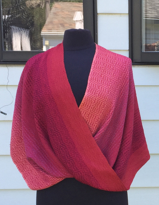 handwoven mobius in reds