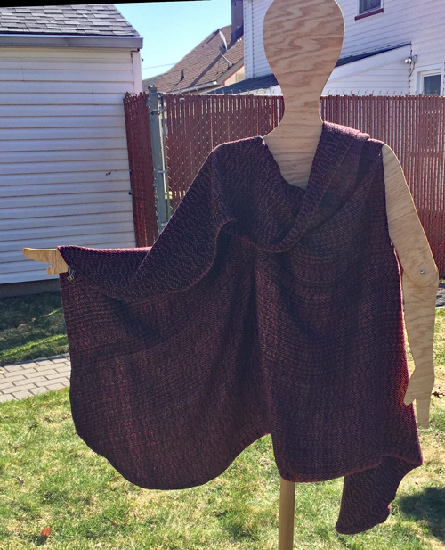 handwoven Red Clay open front cardigan