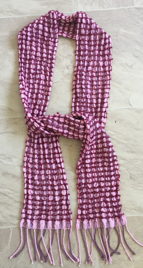 handwoven scarf with tencel & alpaca
