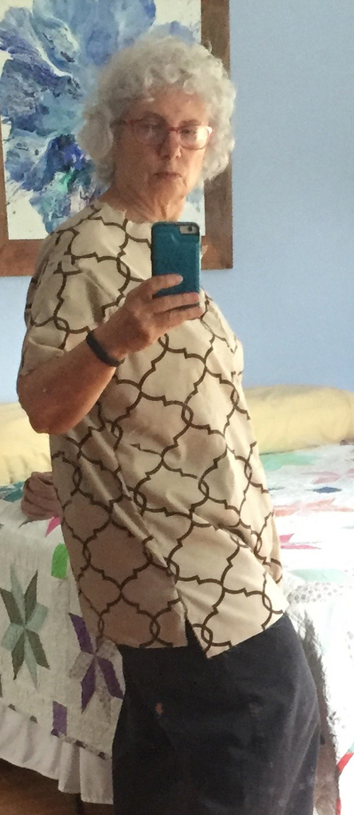 sheet tunic from the side