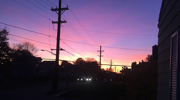 Sunset on November 7