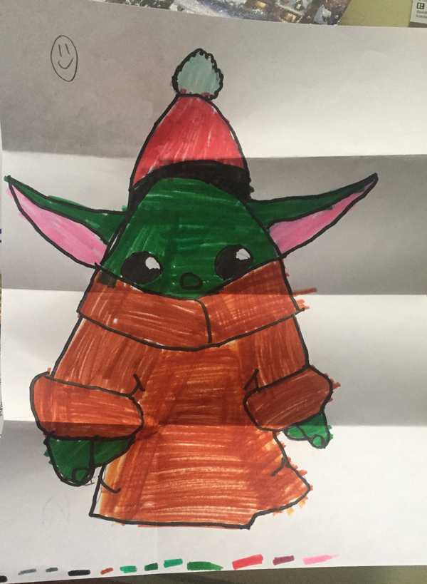 hand drawn Baby Yoda