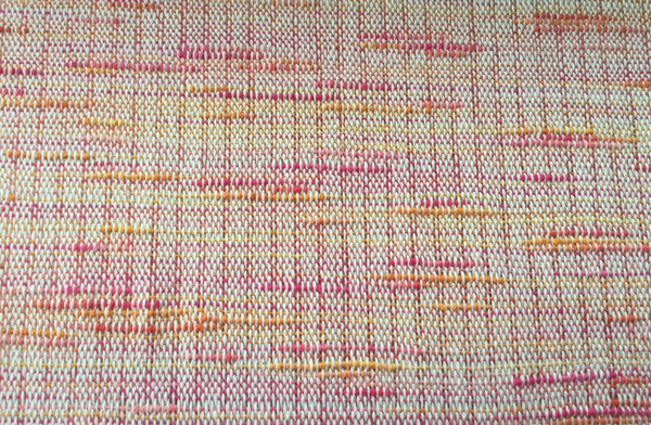 zinnias, plain weave