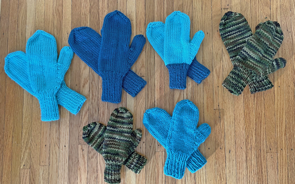 6 pairs of mittens to donate