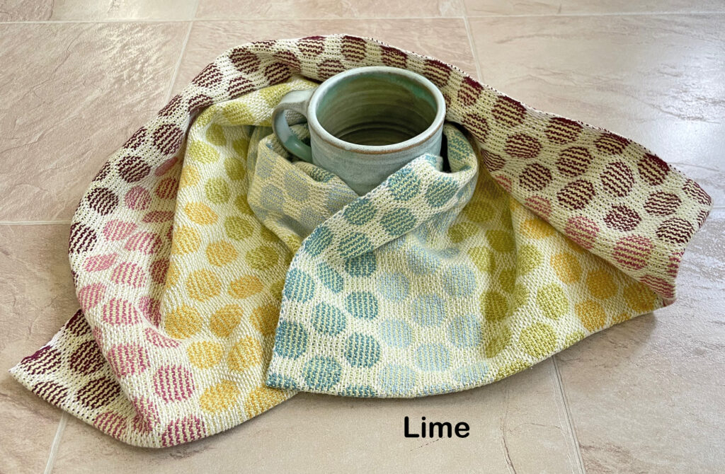 Lime Sherbet Dots towel
