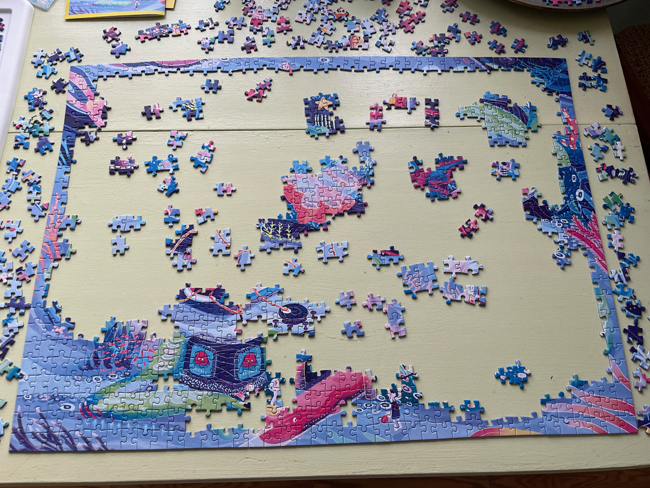 jigsaw puzzle, end of day 3