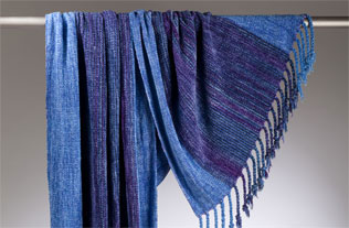 handwoven chenille shawl