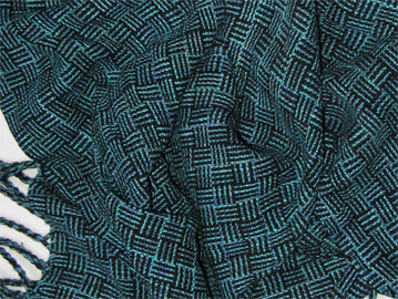 Ocean Waves log cabin handwoven scarf