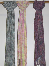 handwoven rayon chenille scarves