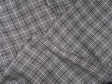 black & white log cabin handwoven scarf