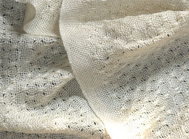 eggshell cotton lace handwoven shawl