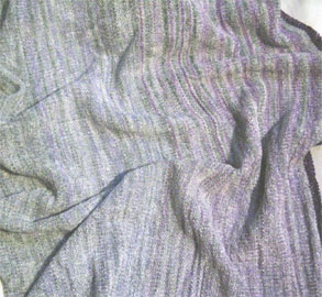 rayon chenille handwoven shawl-silver linings