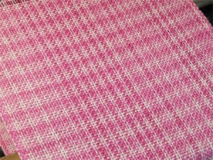 tabby pink bamboo cotton handwoven scarf