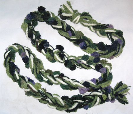 dappled forest braided scarf