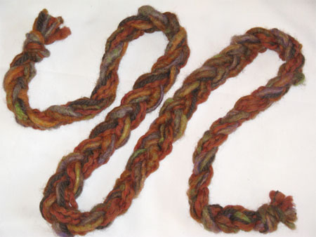 fall hillside braided scarf
