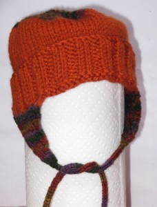 knitted earflap hat