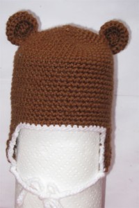 crocheted monkey hat