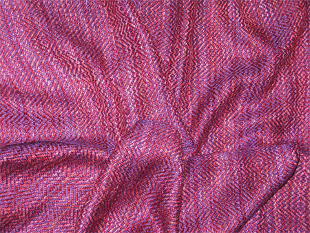 handwoven rayon scarf, purple & berries