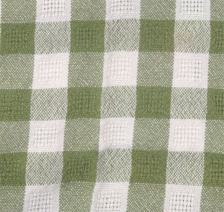 green & white towel
