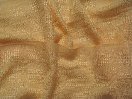 handwoven yellow rayon lace