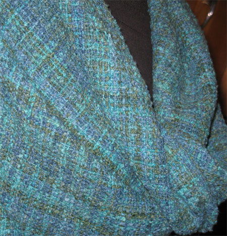 cotton flannel shawl closeup