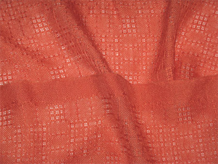 handwoven cashmere-silk scarves, orange lace