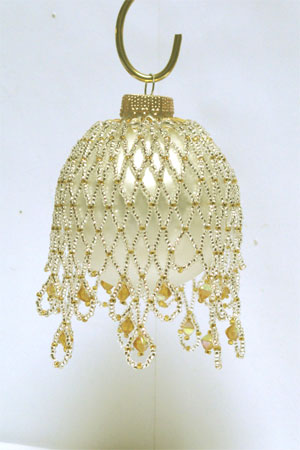 silver & gold Victorian Christmas ornament