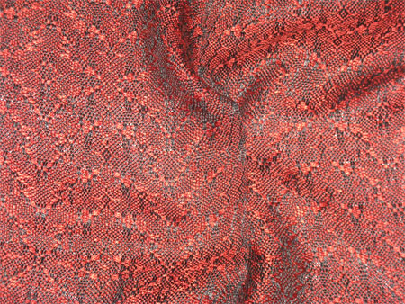 handwoven scarf red snakeskin