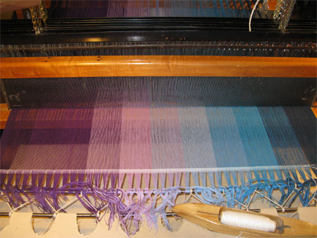 EJ's warp on the loom