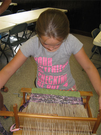 girl weaving